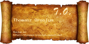 Thomasz Orsolya névjegykártya